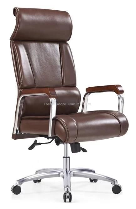 New-Style Business Functional Ergonomic Genuine Leather Office Executive Chair CEO Manager