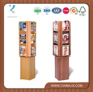 Floor Standing 4 Sided Literature Stand with 24 Adjustable Pockets