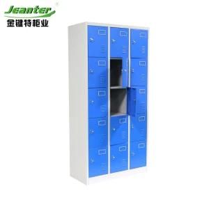 2019 Metal Furniture 15 Compartments Door Storage Cabinet Steel Wardrobe Locker
