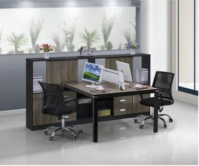 Popular Office Desk 2 Seats Partition with Filing Cabinets