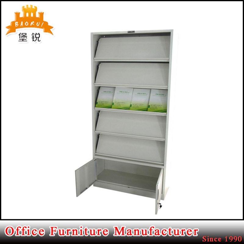 School Library Use Single Side Metal Magazine Shelf with Good Quality