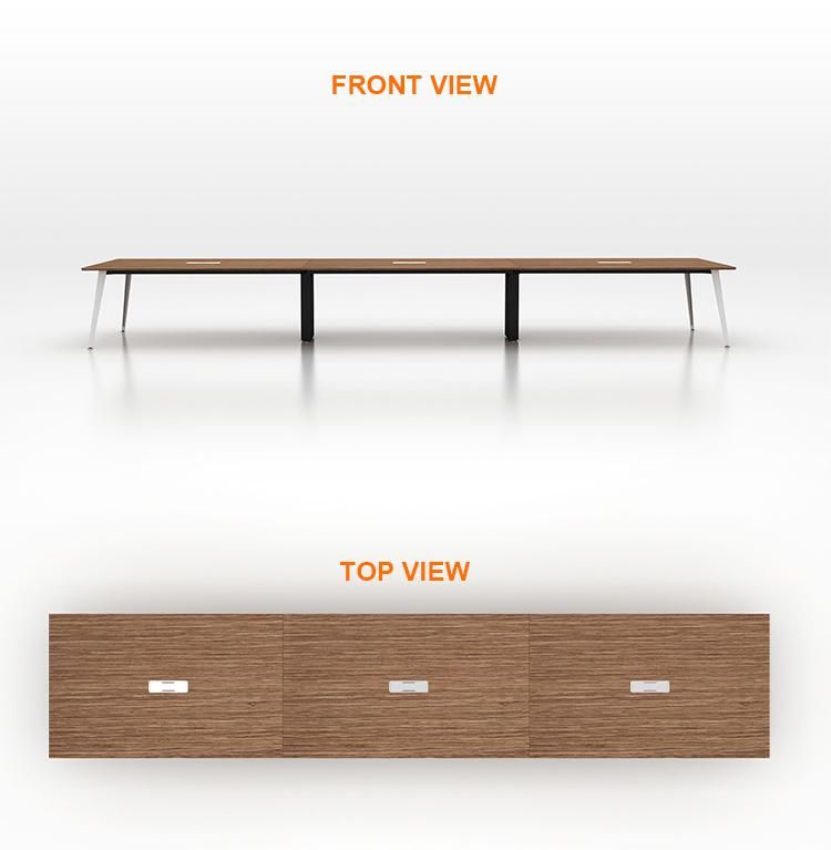 Foshan Office Furniture Manufacturers High Quality 6 Seats Modular White Conference Meeting Table