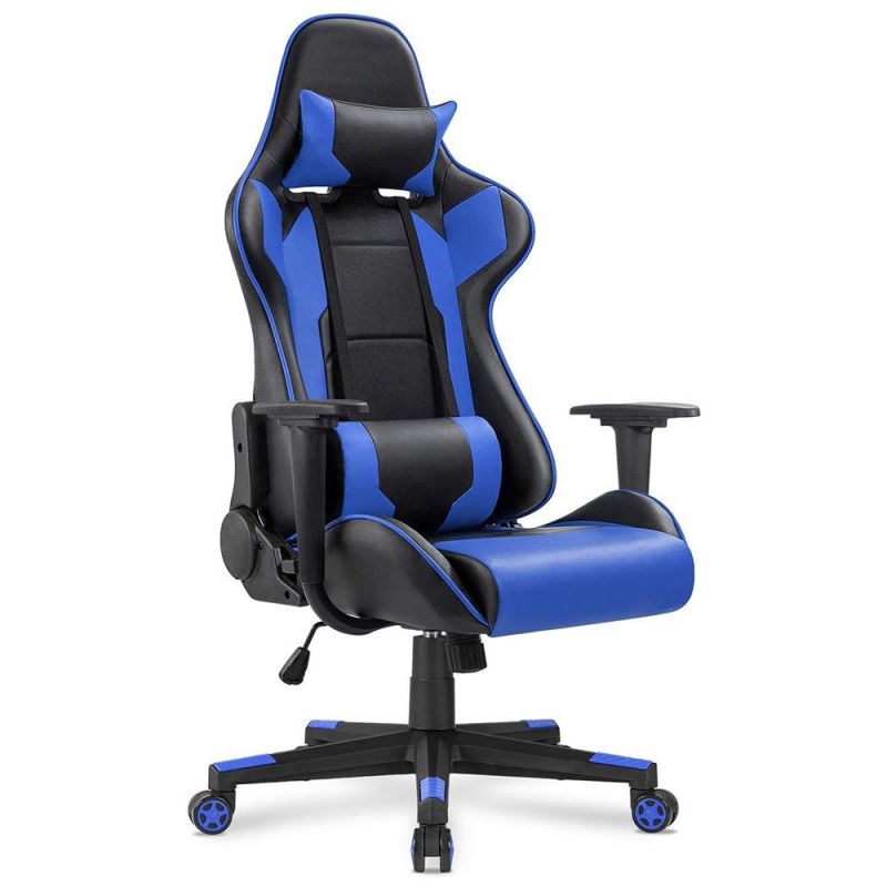 Blue Cheap Factory Wholesale Luxury Game Computer Chair Ergonomic Leather Gamer Gaming Chair