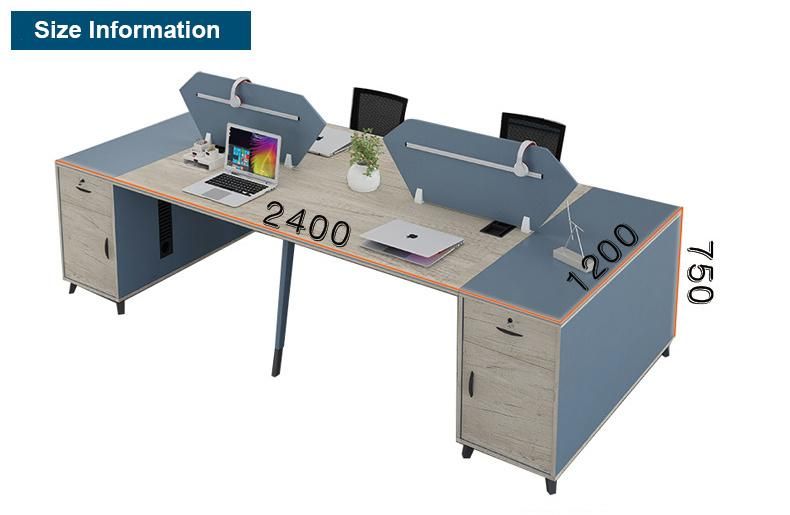 Chinese Modern Furniture Office 4 Person Modular Workstation Staff Desk Wholesale