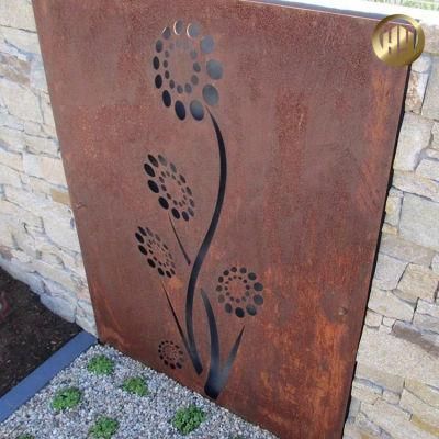 Garden Corten Steel Rusty Simple Design Decoraitve Screen