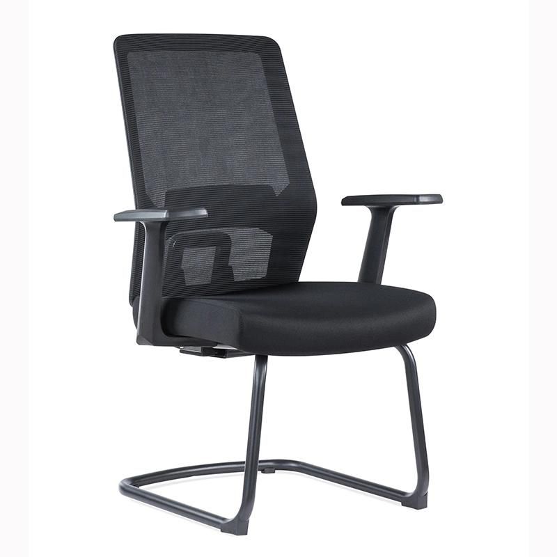 MID Back Modern Black Meeting Room Armrest Office Chair