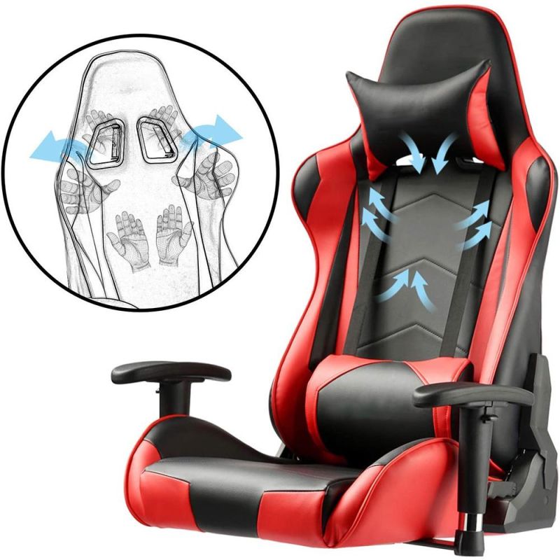 Gaming Chair Red 360 Swivel Racing Chair with 4D Armrest