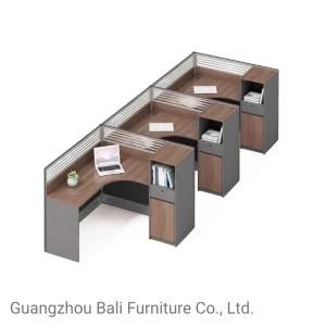Modern Elegant Office Partition Furniture Wooden Cubicle 3 Person Workstation (BL-WN06L3030)