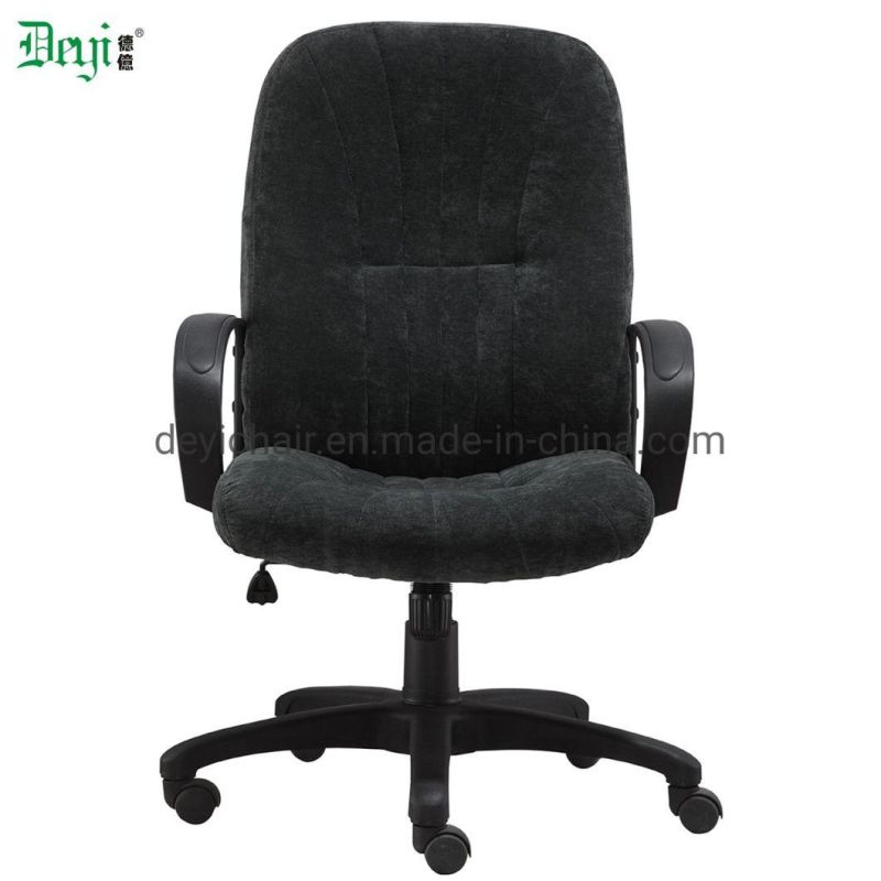 High Back Simple Tilting Mechanism 350mm Nylon Base with PP Armrest Grey Color Office Chair