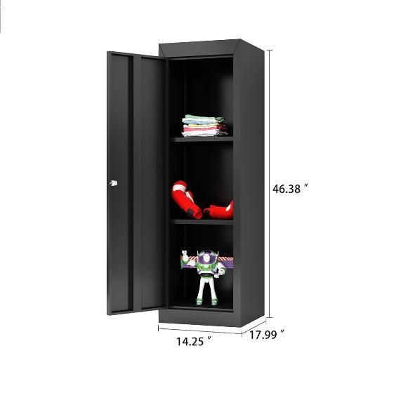 Single Door Metal Lockers Clothes Storage Steel Locker Wardrobe Office Furniture