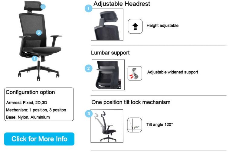 Foshan Fabric Mesh Swivel Boss Furniture Staff Office Chair with Cheap Price