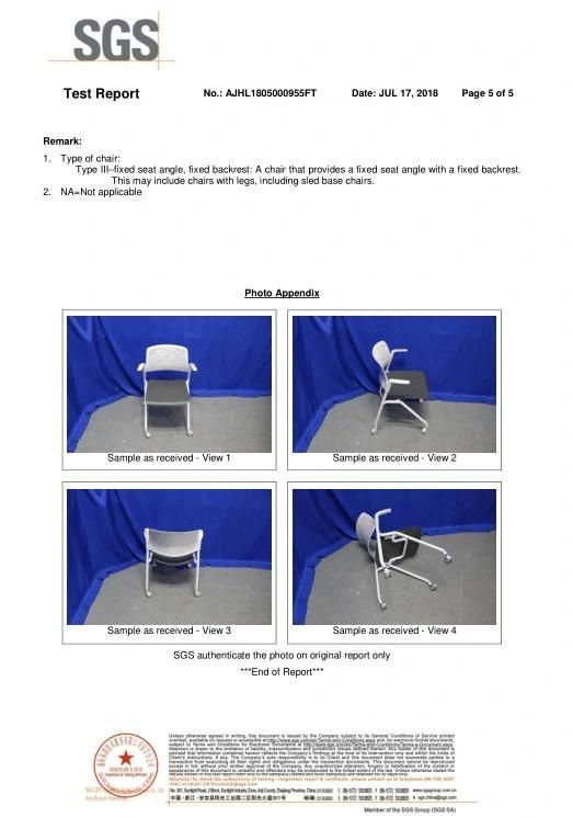 ANSI/BIFMA Standard Office Furniture Fold Training Chair