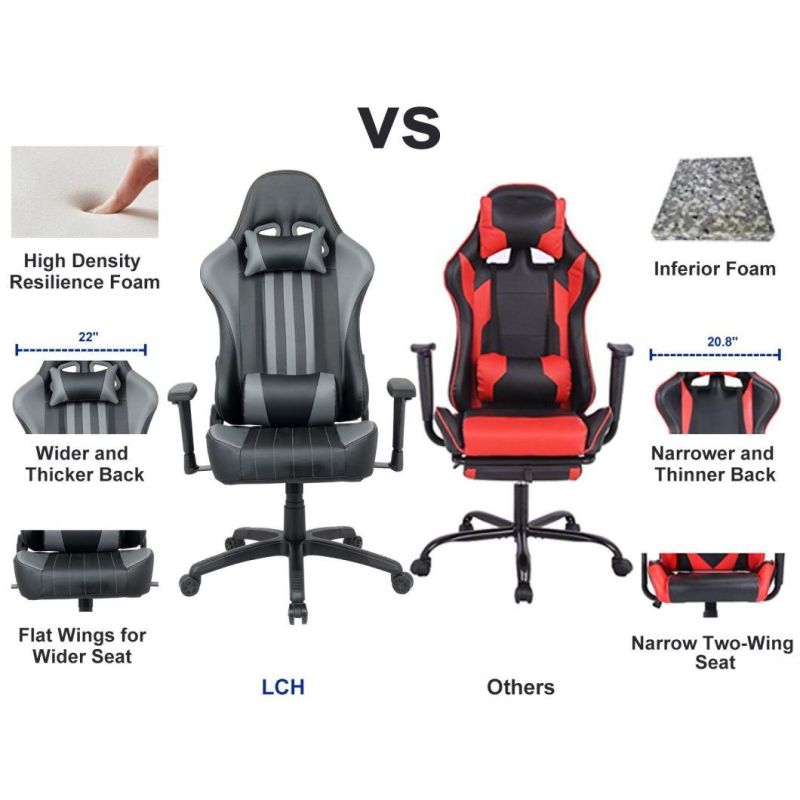 (EDWARD) Adjustable Swivel Game Use 4D Armrest PU Gaming Chair