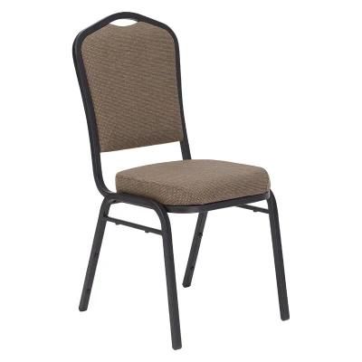 Hotel Furniture Crown Back Stacking Banquet Chair with Burgundy Fabric and Mould Foam