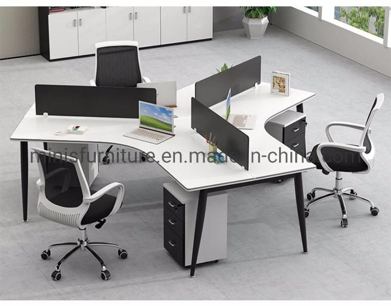 (MN-WS248) Office Modular Staff White Computer Desk Workstation