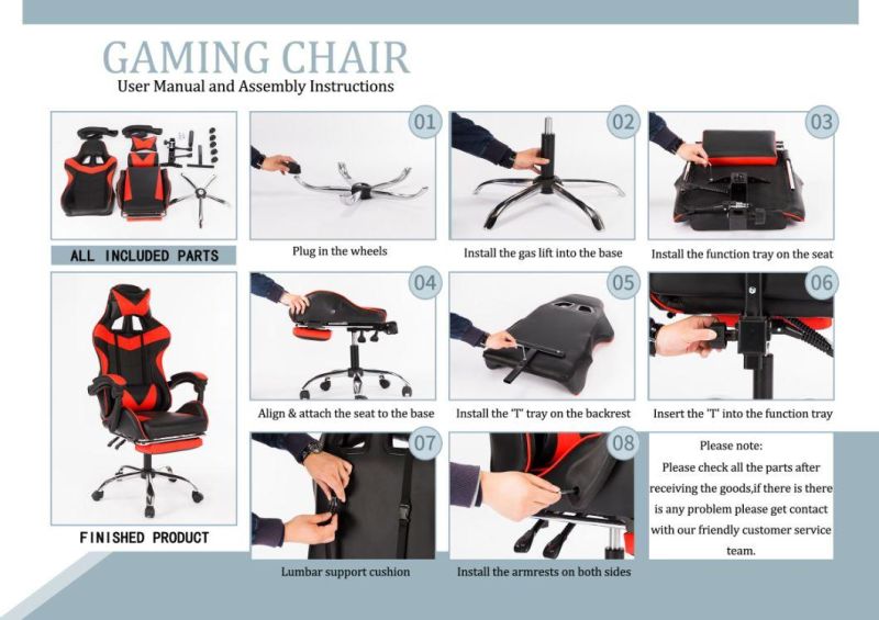 Office Furniture Leather Gamer Stitching Lol Racing Gaming Chair