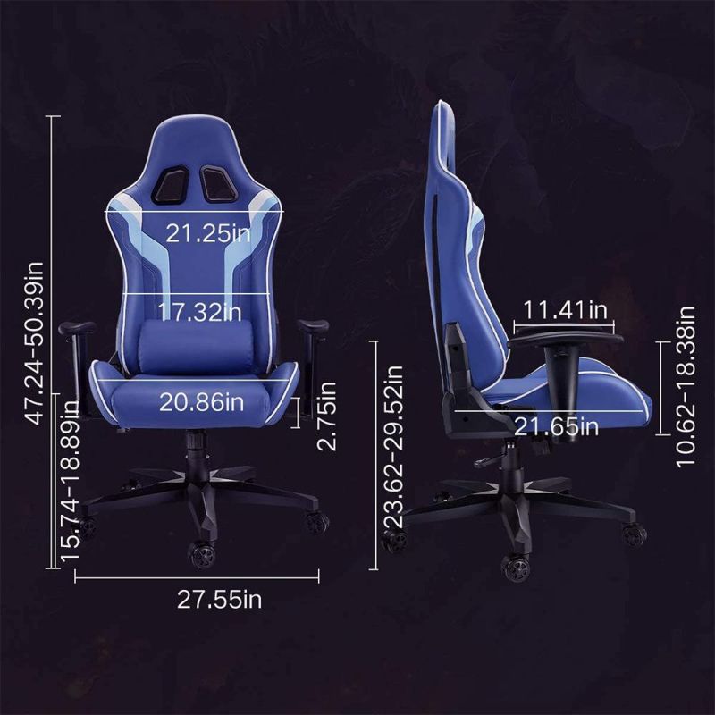 Gaming Chair 360 Swivel Adjustable Racing Chair with Footrest