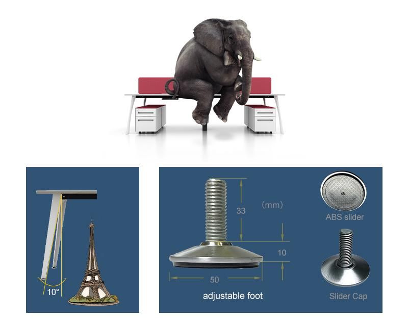Mirror Polishing Die Casting Aluminum Legs Latest Office Table Designs