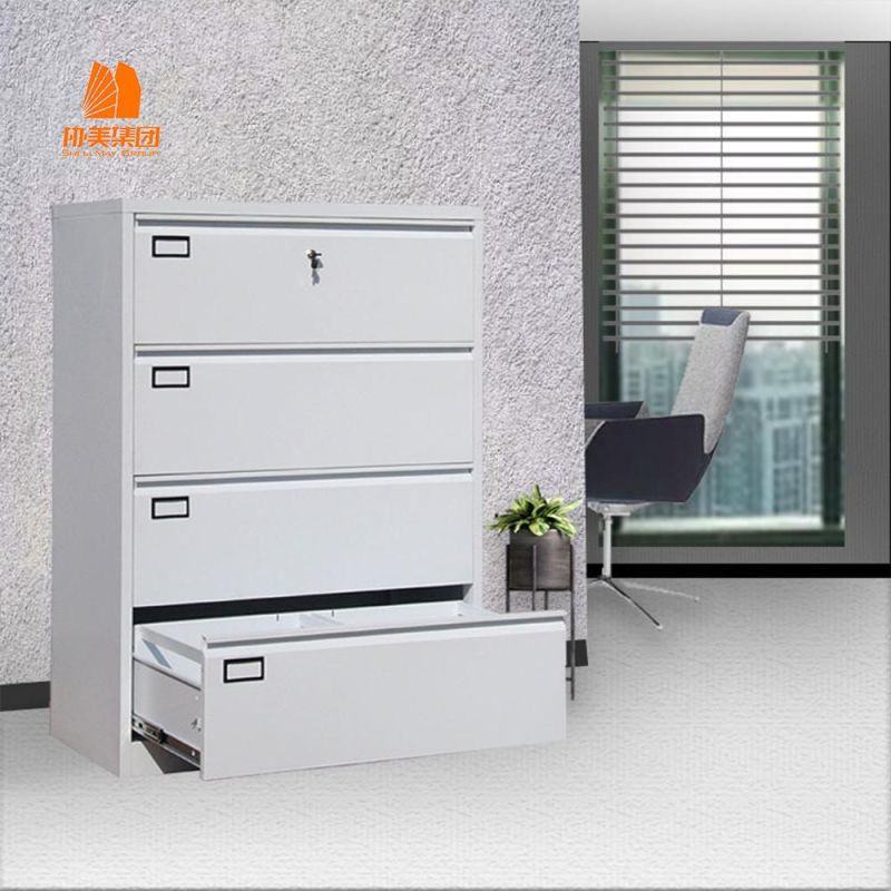 Storage System 4 Drawer Metal File Cabinets Lateral Gooseneck Handle