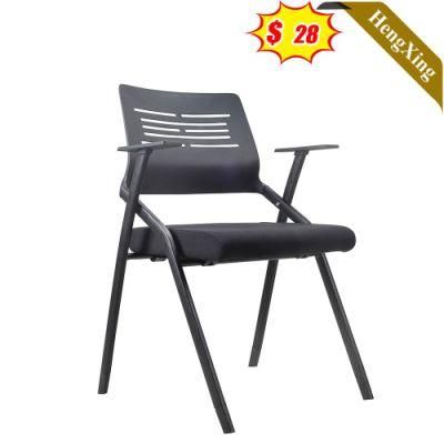 Simple Design Meeting Room Classroom Student Student Black PP Plastic Backrest and Fabric Foam Seat Conference Training Chair