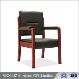 Solid Wood Synthetic PU Leather Conference Meeting Chair (D357)