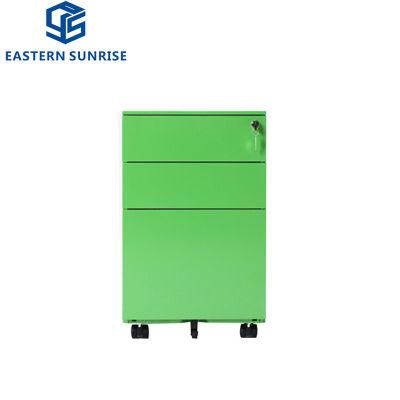 Metal 3 Drawers Movable Cabinet Pedestal Cabinet Filing Cabinet with Anti Dumping