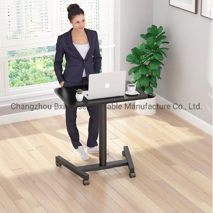 Mobile Laptop Desk China Factory Pneumatic Standing Table Computer Desk