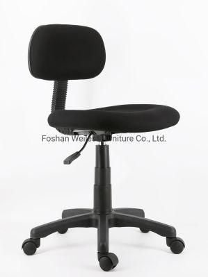 Low Back Staff Chair 1 Lever Simple Mechanism Nylon Base with Nylon Castors Without Headrest Without Armrest Color Available Fabric Chair