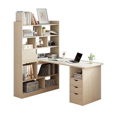 Simple Computer Desk Desktop Home Bookcase Integrated Writing Desk 0139