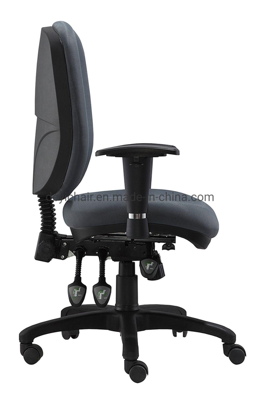High Back Manager Office Chair with PU Height Available Armrest Without Headrest 350mm Nylon Base and Castors 3 Lever Heavy Duty Mechanism Chair