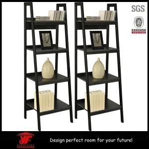 Wooden 5- Shelf Ladder Bookcase Modern Design