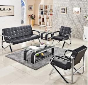 Leisure Office 1+1+3 Leather Sofa with Chromed Leg