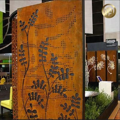 Garden Metal Corten Steel Decorative Single Screen/ Laser Cut Fence Panel