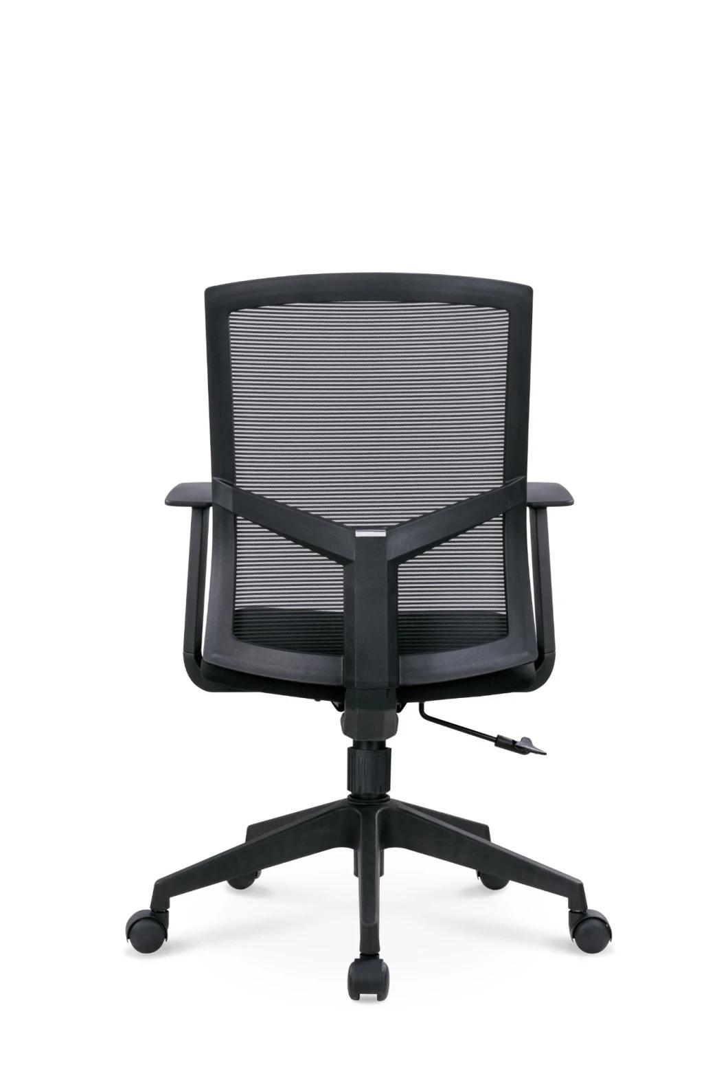 American BIFMA European En1335 Medium Strong Plastic Base Swivel Staff Boss Executive Modern Fabric Office Chair