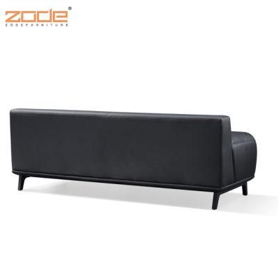 Zode Modern Home/Living Room/Office Furniture Foshan Factories Sell Classic Spacious Luxury Black Leather Living Room Sofa Set