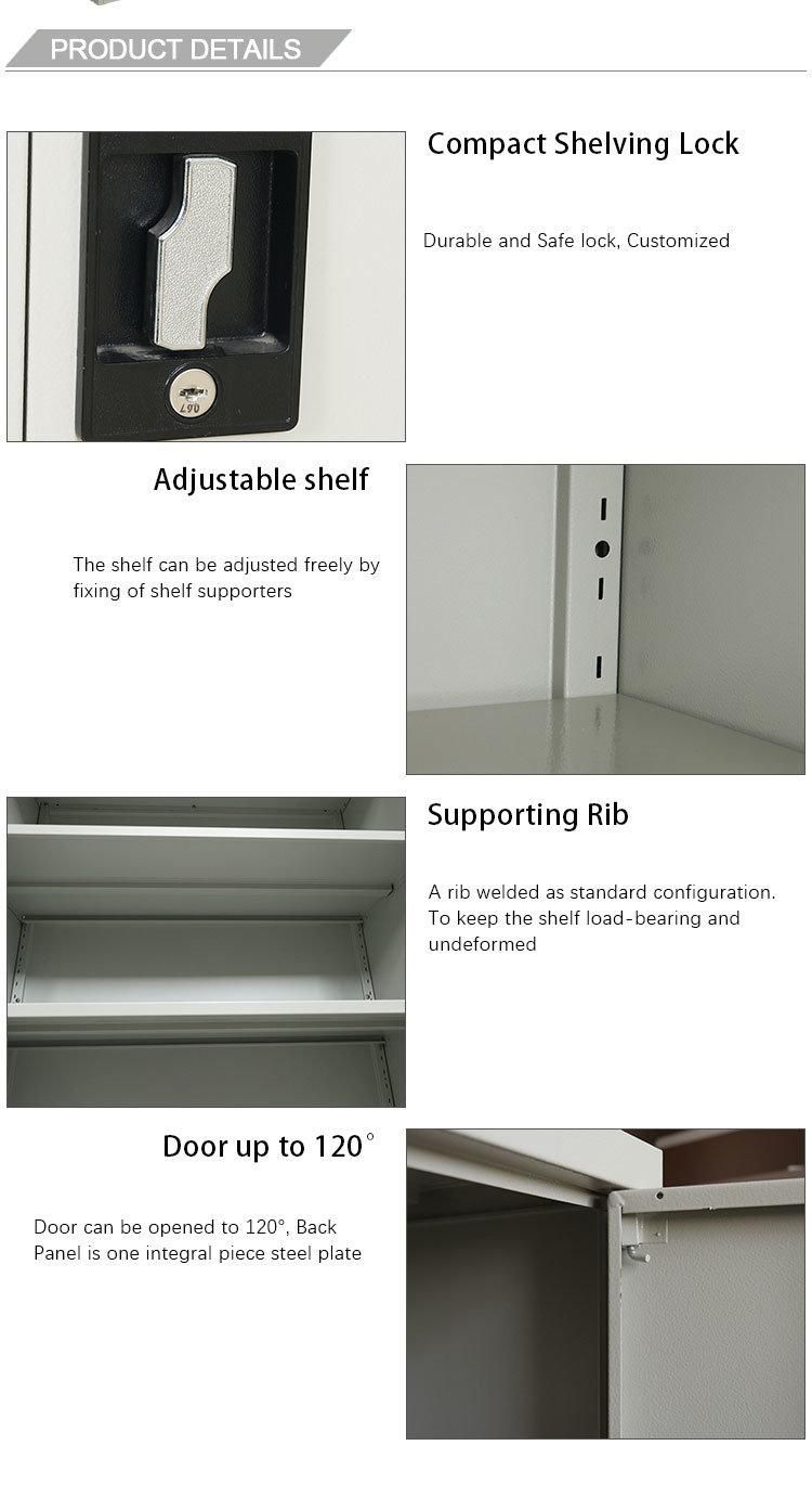 2 Doors Push-Pulling 1 Piece / Carton Box Storage Cabinet Office Bookcase