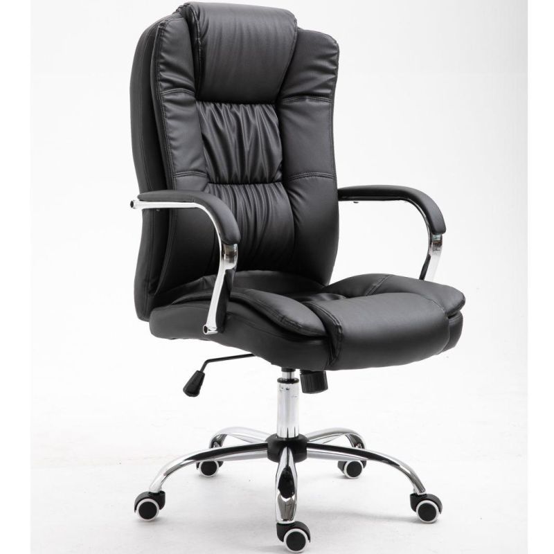 Fabric Revolving Office Chair with Footrest and Arm