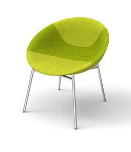 Reception Fabric Chair Injection Foam with Metal Leg for Office Visitor Waiting