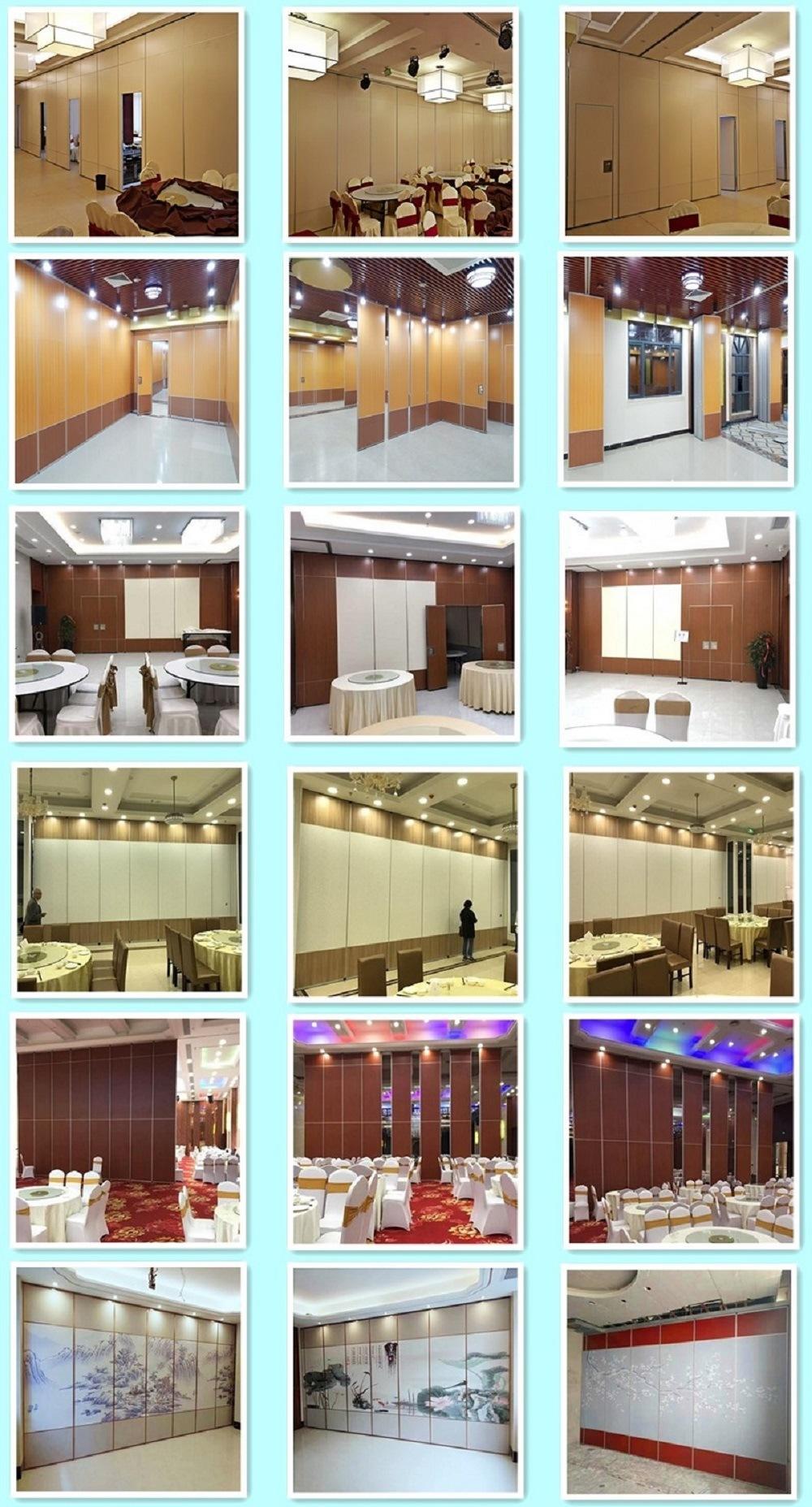 Fire Resistant Banquet Hall Sliding Soundproof Partition Folding Movable Partition Wall