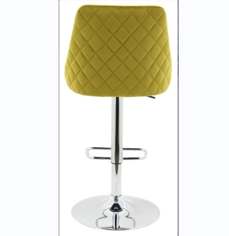 High Back Leisure Bar Seat Silver Steel Base Bar Stool