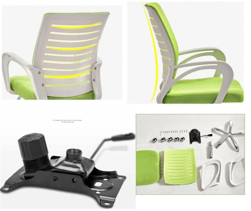 Swivel Adjustable Comfortable Nylon Armrest MID-Back Black Color Ergonomic Office Mesh Chairs