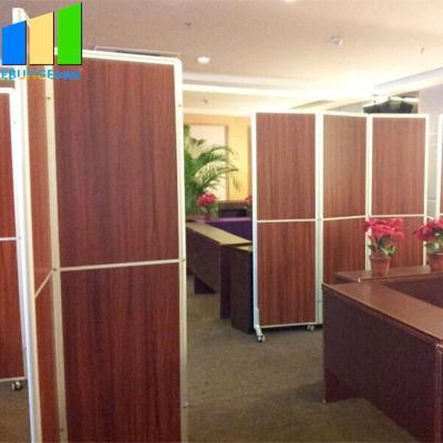 Wood Movable Divider with Wheels Folding Partition Singapore