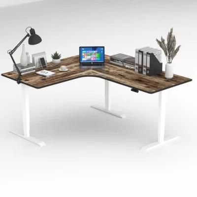 Jiecang Popular Three Legs Ergonomic Executive Corner PC Computer Table L Shape Office Desk