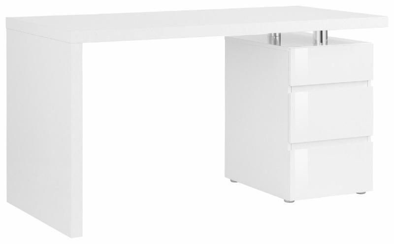 New Design Office/Home White Wood Computer Desk with 3 Drawers