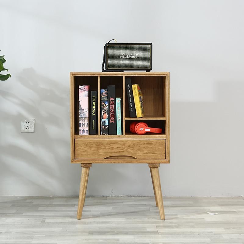 American Minimalist Modern Magazine Cabinet with Drawer Locker 0052