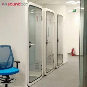 Soundbox Phone Booth for Sale 35dB Noise Reduce Work Pod Indoor Telephone Booth with Ventilation System