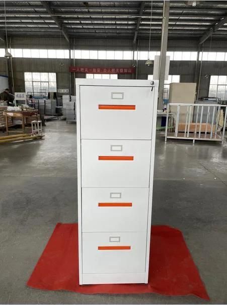Office Furniture Metal 4 Drawers Vertical Steel Storage Filing Cabinet