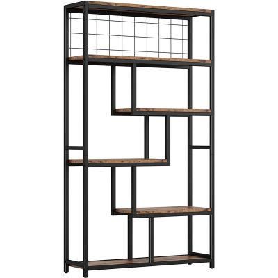 Home Iron and Wood Combined with Multi-Layer Finishing Storage Rack 0368