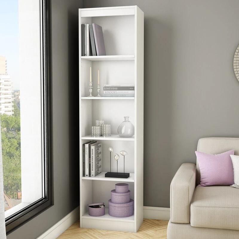 Modern White Bookcase Book Rack Bookshelves for Home Office
