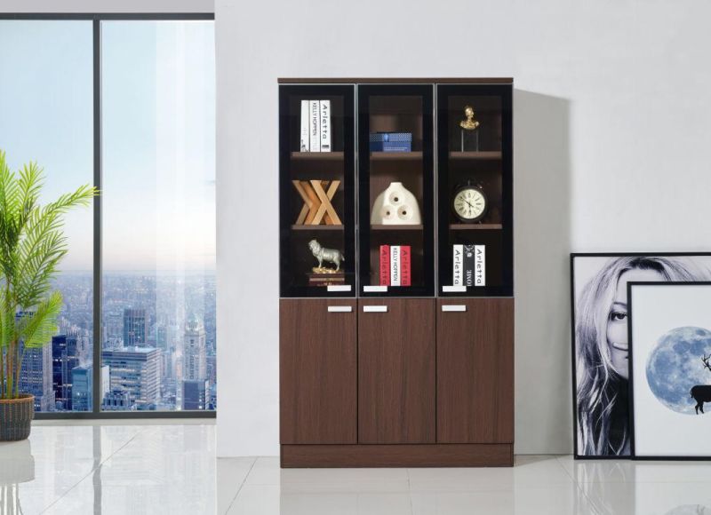 Modern Design MDF Wooden 2 Doors 3 Doors Office File Cabinet Bookshelf